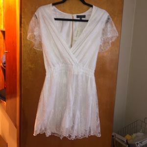 Francesca’s white lace romper